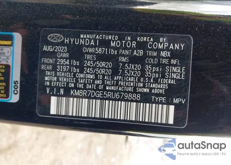 2024 Hyundai Palisade Calligraphy z USA, uszkodzony, nr VIN KM8R7DGE5RU679888